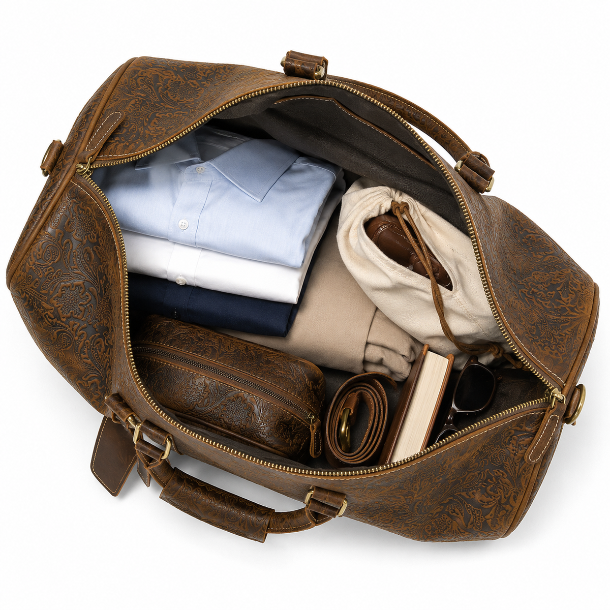 Sac de voyage en cuir - Léandre